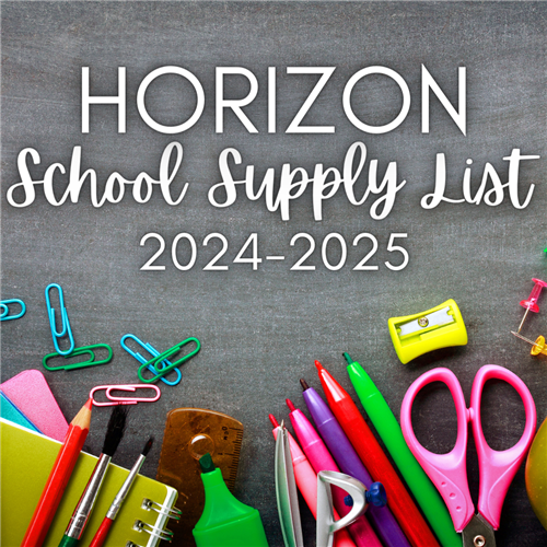 Horizon School Supply List